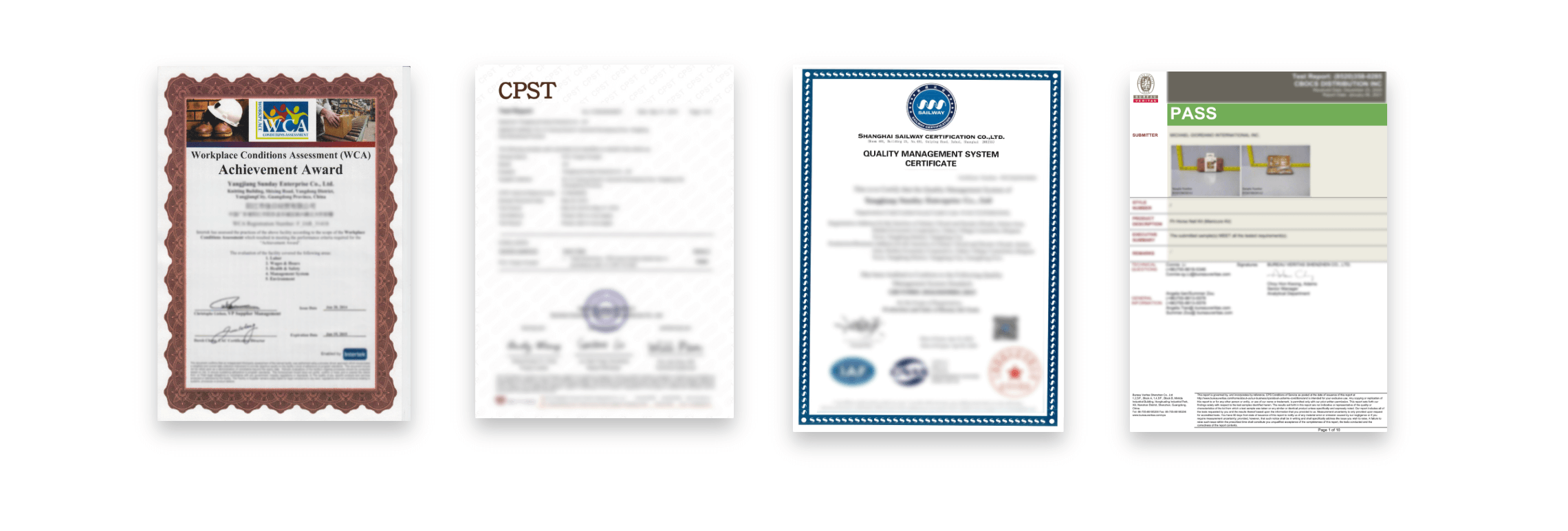 Certifications